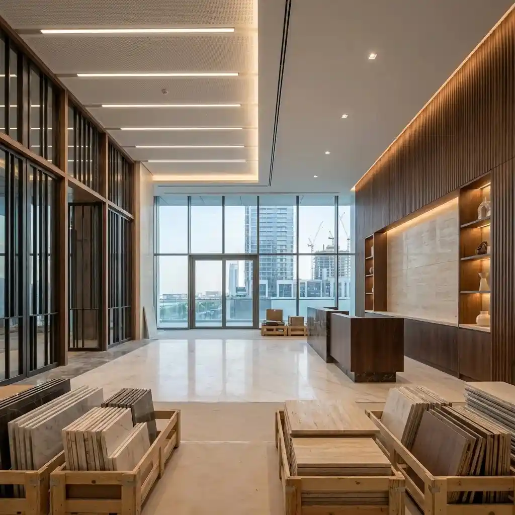 Luxury hospitality fit-out execution with premium craftsmanship and high-quality interior finishes.