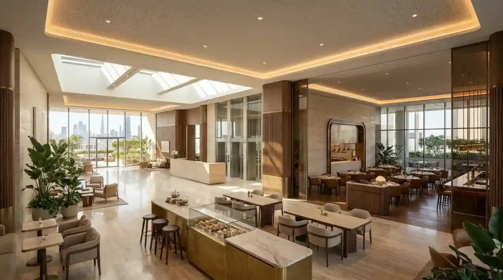 Hospitality space planning designed for seamless guest flow and efficient interior layouts.
